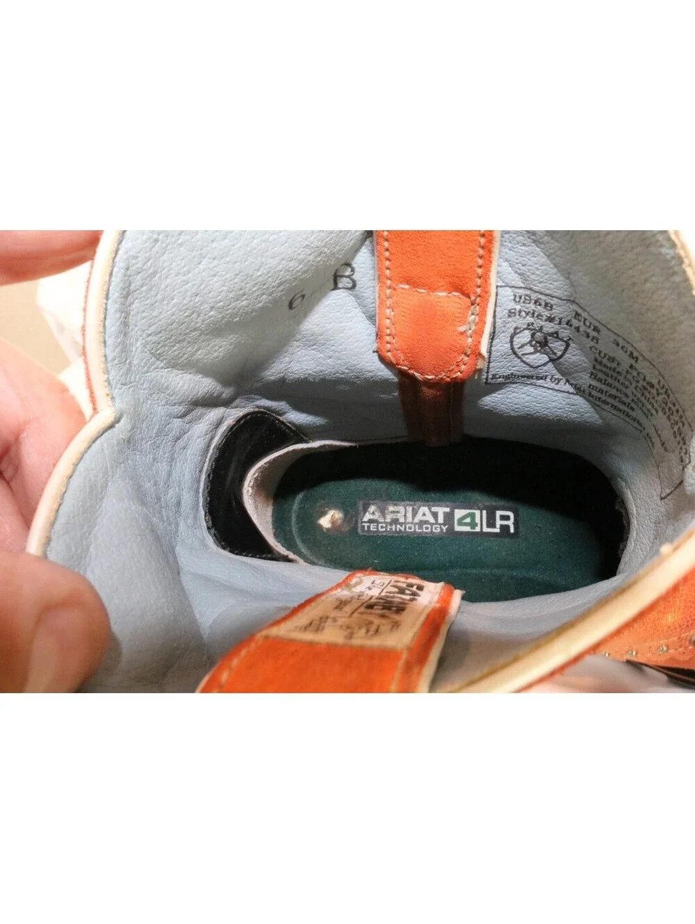 Ariat Fatbaby Style #14709 Womens Orange Leather Western Boots 5.5